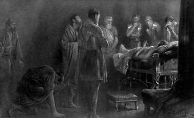 Ο Αλέξανδρος πεθαίνει περιτριγυρισμένος απ' τους στρατηγούς του.