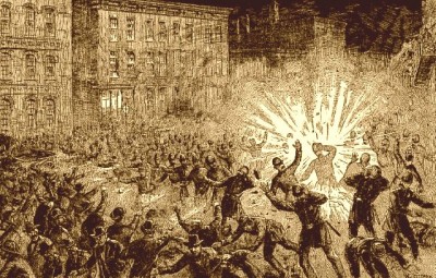 haymarket riot engraving - 1886