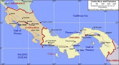 Η Κόστα Ρίκα βρέχεται από Ειρηνικό και Ατλαντικό 
