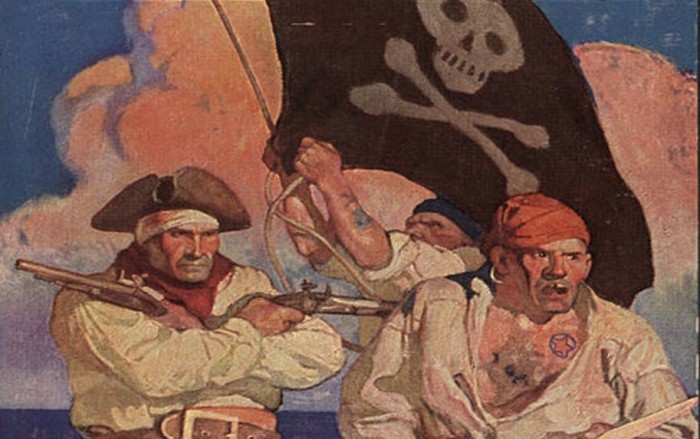 pirates-flying-the-Jolly-Roger