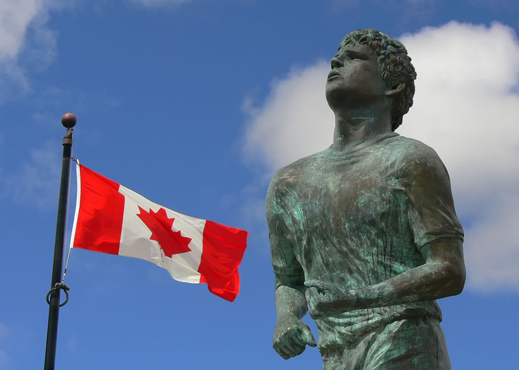 To άγαλμα του Τέρι Φοξ στον Καναδά 