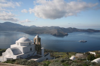 Από το κάστρο της Μήλου, ο Καψής μπορούσε να ελέγχει την κίνηση στο λιμάνι 