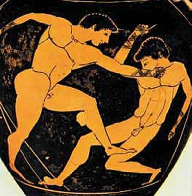 Στην κλίμακα ο πυγμάχος περίμενε χωρίς άμυνα τη γροθιά του αντιπάλου