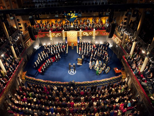 Η απονομή των Βραβείων Νόμπελ στην Στοκχόλμη της Σουηδίας το 2012