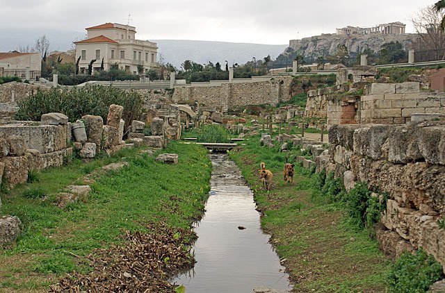 Τμήμα του Ηριδανού εντός του Κεραμεικού.