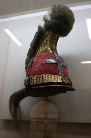 Η περίφημη περικεφαλαία του Κολοκοτρώνη την οποία φορούσε κατά τη διάρκεια της θητείας του στον Βρετανικό Στρατό στα Επτάνησα.
