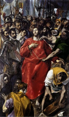 "Ο διαμερισμός των ιματίων του Χριστού"(1575-77), έκανε ευρέως γνωστό τον Θεοτοκόπουλο.