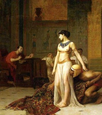 Η Κλεοπάτρα και ο Ιούλιος Καίσαρας . Έργο του  Jean-Leon-Gerome, 1866.