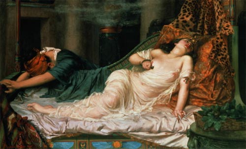 The Death of Cleopatra by Reginald Arthur, 1892  