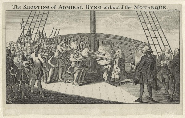 The Shooting of Admiral Byng on board the Monarque
