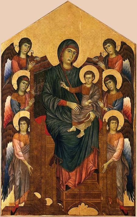 Cenni_di_Pepo,_dit_Cimabue_-_La_Vierge_et_l'Enfant_en_majesté_entourés_de_six_anges,_1270