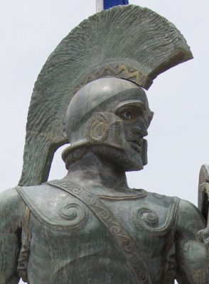 Σύγχρονο άγαλμα του Λεωνίδα. Ο Σπαρτιάτης βασιλιάς τιμήθηκε και από τους συγχρόνους του Ελληνες. 
