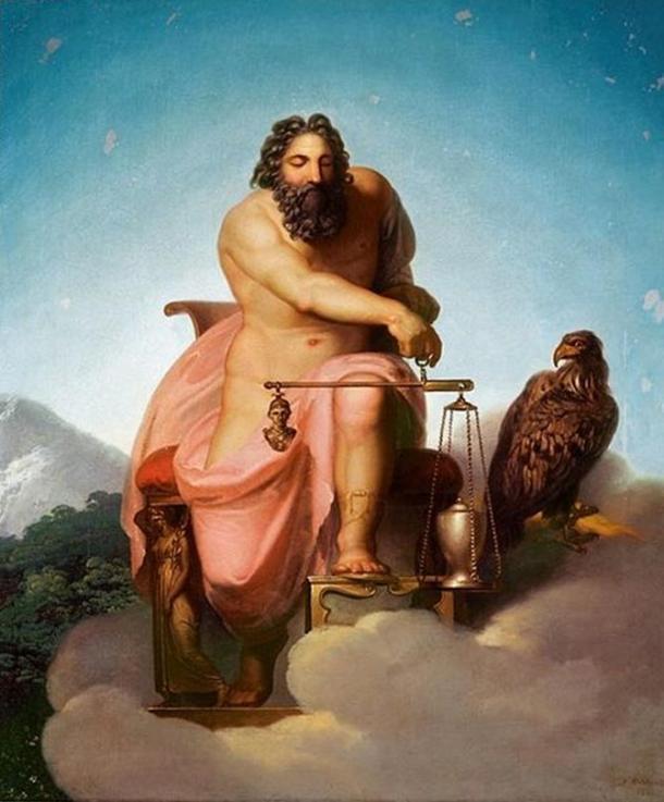 Zeus-weighing-the-fate-of-man