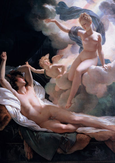 Ο Μορφέας άλλαζε μορφή και εισέβαλε στα ανθρώπινα όνειρα. "Μορφέας και Ίριδα", Guérin, 1811