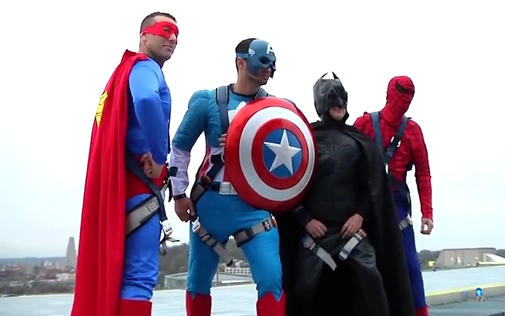 Superheroes drop in for spring cleaning