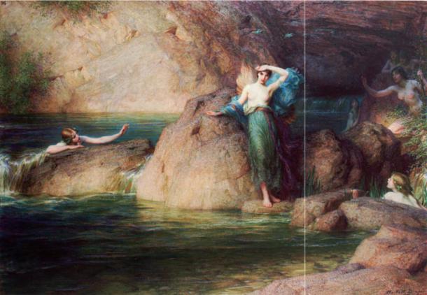 "Αλκυώνη" από τον Herbert James Draper (1863-1920). Η Αλκυόνη αναζητά τον σύζυγό της.