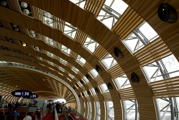 Paris Charles de Gaulle airport terminal 2E departure lounge, France