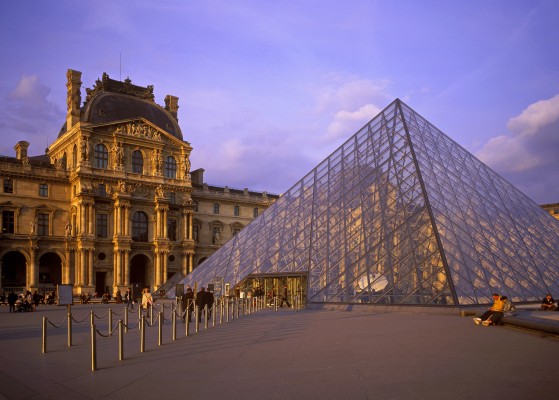 Paris, Louvre and Pyramide, France