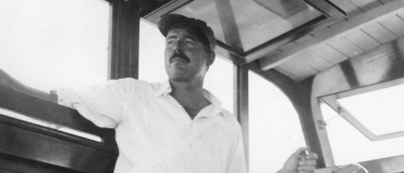 EH 8300P Ernest Hemingway and Carlos Gutierrez aboard Hemingway's boat, the Pilar, 1934. Photograph in the Ernest Hemingway Photograph Collection, John F. Kennedy Presidential Library and Museum, Boston.
