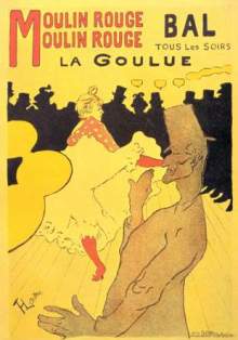 "La Goulue" Η πρώτη αφίσα Τουλούζ-Λωτρέκ για το Μουλέν Ρουζ