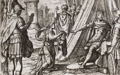 Απεικόνιση του μύθου της Σκύλλας και του Μίνωα. Ο βασιλιάς αρνιέται τη Σκύλλα