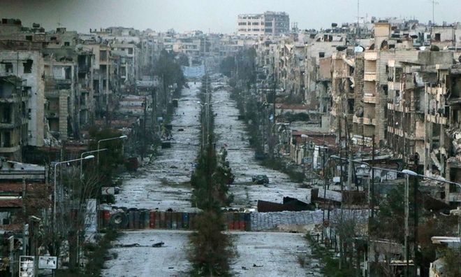 Το Χαλέπι σήμερα μετά τους συνεχείς βομβαρδισμούς