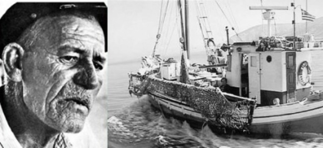 Ανδρέας Ζέππος. Ο ψαράς από το Αϊβαλί που τραγούδησε ο Παπαϊωάννου. Στην  κατοχή μοίραζε ψάρια στους άπορους του Πειραιά, αλλά μετά τον πόλεμο  πτώχευσε και του κατέσχεσαν το καΐκι - ΜΗΧΑΝΗ ΤΟΥ