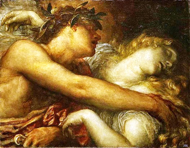 Ο μυθικός έρωτας του Ορφέα και της Ευρυδίκης. Για χάρη της κατέβηκε στον  κάτω κόσμο, αλλά δεν κατάφεραν να γυρίσουν μαζί γιατί δεν τήρησε τον  μοναδικό όρο που του είχε βάλει ο