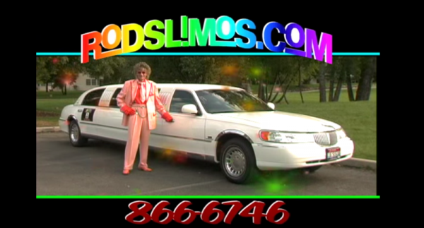 Διαφήμιση για την εταιρεία του Ράνταλ Φάουλερ, "Rod's Limos"