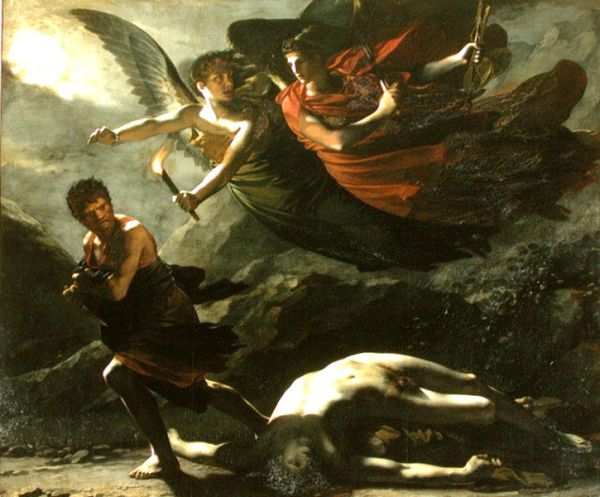 Η Δικαιοσύνη και η Δίκη κυνηγούν το έγκλημα, 1808 Rierre Paul Prudhon. Η Θέμις στην ελληνική μυθολογία έχει τρεις ιδιότητες. Είναι η θεά της φυσικής τάξης, θεά της ηθικής τάξης και προφήτης θεά