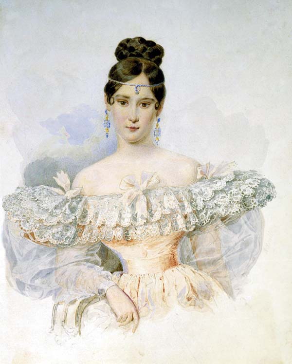 Η Νατάλια Γκοντσάροβα γεννήθηκε το 1812. Μετά το θάνατο του Πούσκιν λέγεται πως ήταν ερωμένη του Τσάρου και το 1844 παντρεύτηκε έναν Ρώσο Ευγενή
