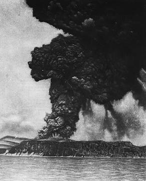 Οι επιστήμονες θεωρού ότι το μεγαλύτερο μέρος του νησιού βυθίστηκε στον θάλαμο μάγματος κάτω από το ηφαίστειο κατά τη διάρκεια της έκρηξης, δημιουργώντας έναν ηφαιστειακό κρατήρα τύπου καλντέρας που γέμισε αμέσως με θαλασσινό νερό.