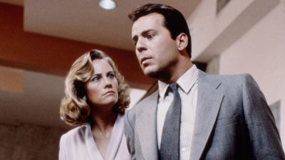 MOONLIGHTING, Cybill Shepherd, Bruce Willis, in Season 1 episode, 'Brother Can You Spare A Blonde' S