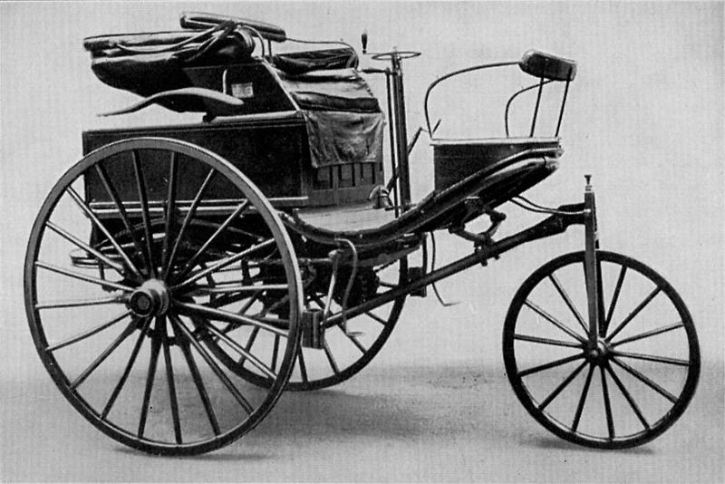 Τπ αυτοκίνητο που χρηιμοποίησε το 1888 η γυναίκα του Μπενζ για να κάνει το πρώτο της ταξίδι. 