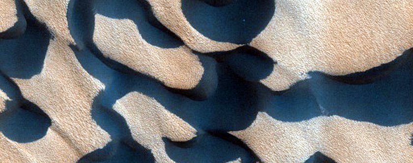 Αμμόλοφοι στον Βόρειο Πόλο του Πλανήτη Άρη
