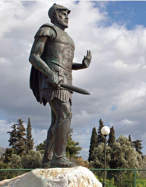Το άγαλμα του Μιλτιάδη στον Μαραθώνα