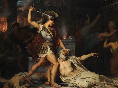 Οι σφαγές στην Ιλιάδα. “Τα κόκαλα του σπάζει κι όλο αίμα χύθηκαν τα μάτια του μέσα στη σκόνη, ομπρός του». Όμηρος, ο μετρ της φρίκης που έδειξε το απεχθές πρόσωπο του πολέμου