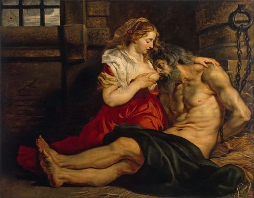 Η κόρη που θήλασε τον πατέρα της. Η ιστορία που έγινε συνώνυμο της ευσπλαχνίας και της ευσέβειας, καθώς ο πατέρας είχε καταδικαστεί να πεθάνει από ασιτία