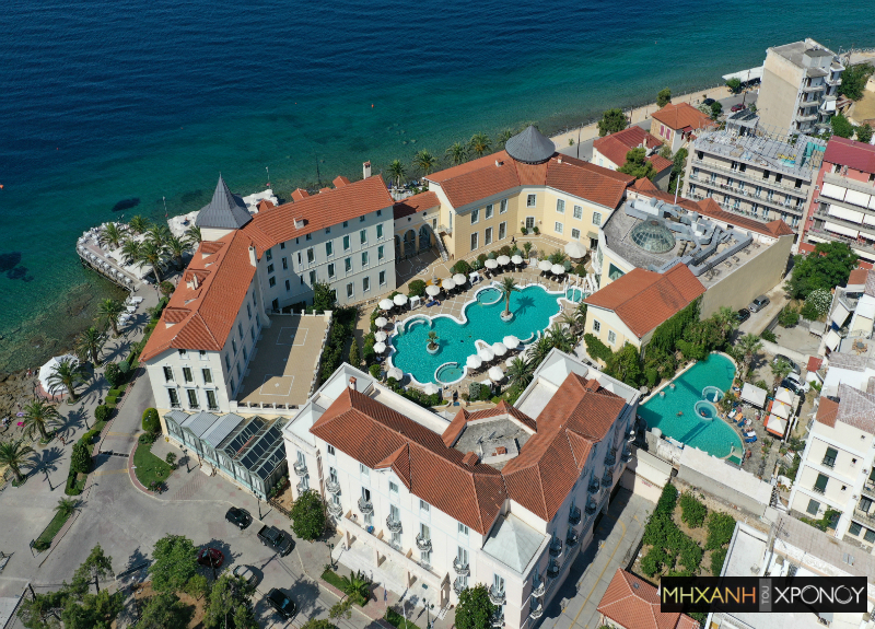 Αιδηψός, η μεγαλύτερη λουτρόπολη της Ελλάδας “τροφοδοτείται” από το ρήγμα του Ευβοϊκού. Εκεί ο μυθικός Ηρακλής αντλούσε δύναμη μετά από κάθε άθλο (drone)