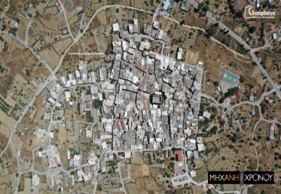 Ολύμποι. Το επιβλητικό μεσαιωνικό καστροχώρι της Χίου που μοιάζει με λαβύρινθο. Η είσοδος γινόταν μόνο από την σιδερένια καστρόπορτα (drone)