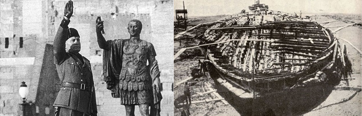 Τα δύο τεράστια πλοία του Καλιγούλα που άφησαν έκπληκτους τους αρχαιολόγους. Η σχέση τους με τον Μουσολίνι.