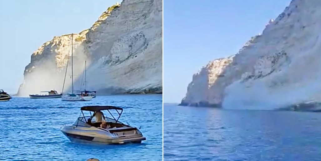 Πτώση βράχων στο Ναυάγιο Ζακύνθου μετά τα 5,4 Ρίχτερ. Η έγκαιρη προειδοποίηση του σεισμολόγου Γερ. Παπαδόπουλου