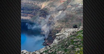 Κατολισθήσεις στη Σαντορίνη λόγω των συνεχών σεισμών. Νέο μήνυμα από το 112 σε Ίο, Αμοργό και Ανάφη